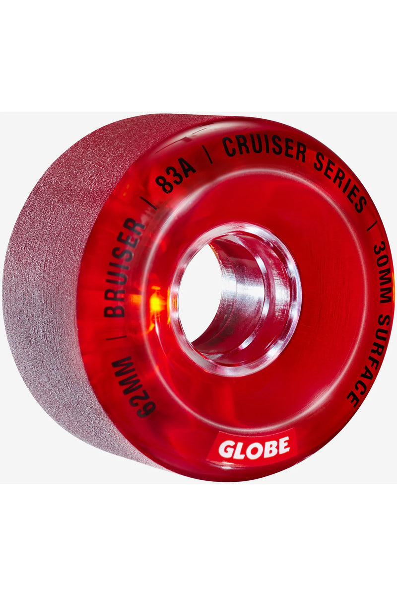 Globe Bruiser Cruiser Clear Red Wheel 62mm