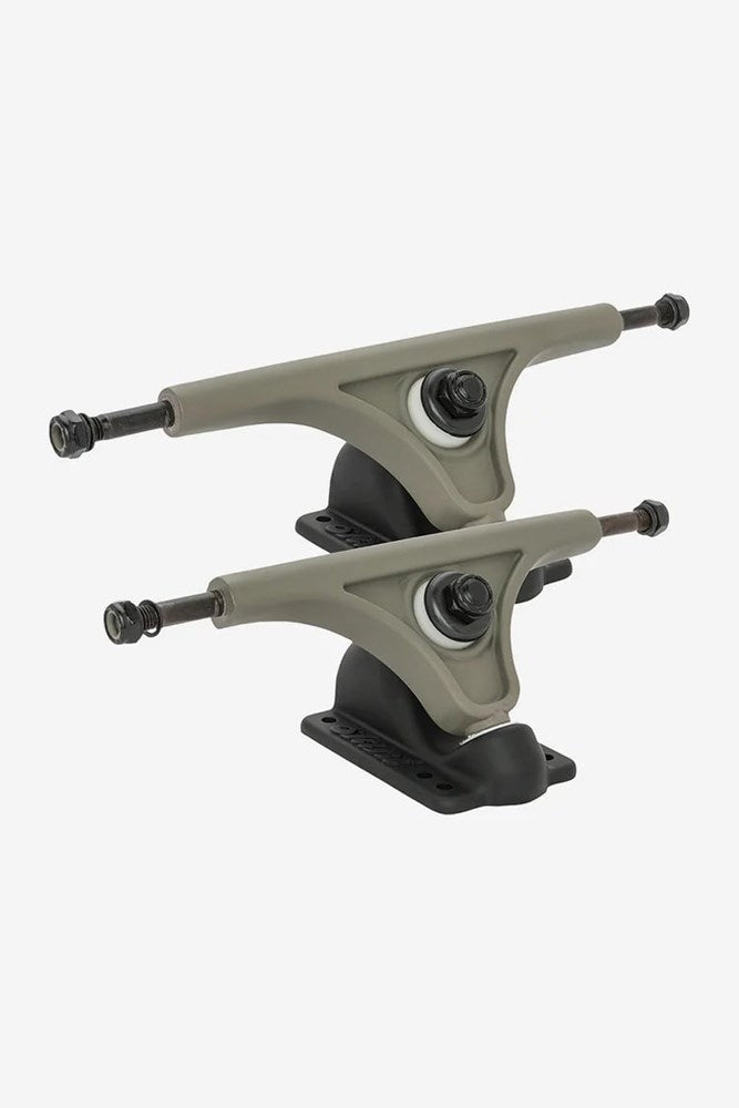 Slant Mag Reverse Kingpin Longboard Trucks - 180mm Grey/ Black