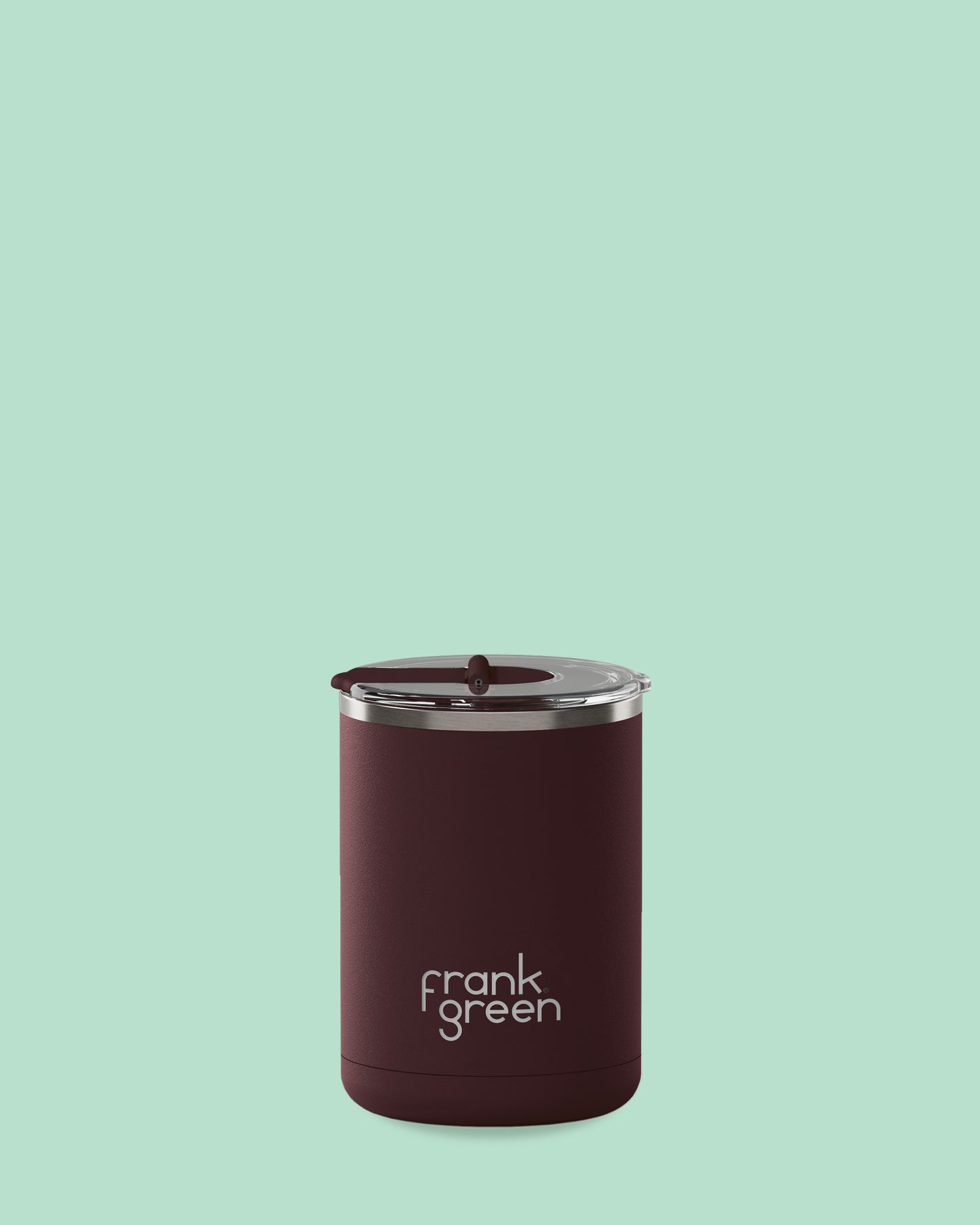 Frank Green Chocolate Ceramic Coffee Cup With Hinged Lid - 355ml (12oz)