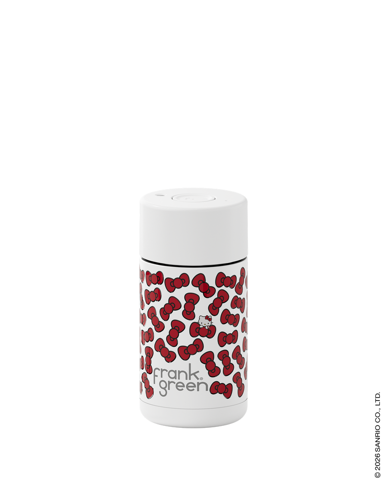Frank Green Hello Kitty Bow Edition Ceramic Reusable Cup with Push Button Lid 355ml (12oz)