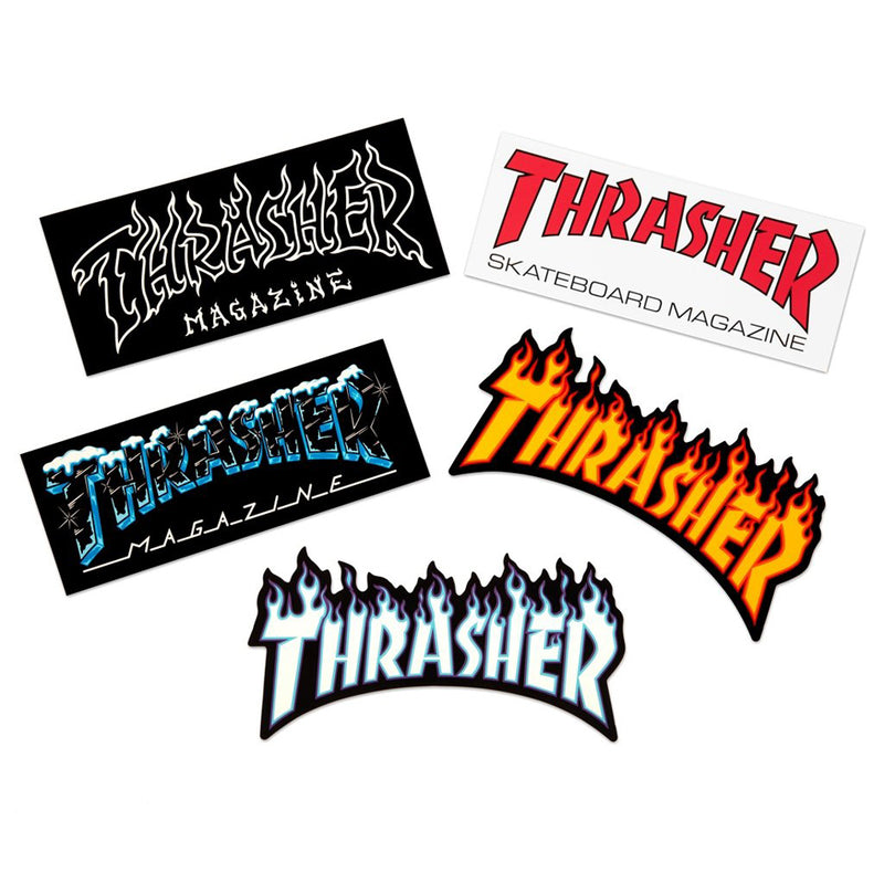 Thrasher 5 Pack Stickers 8"