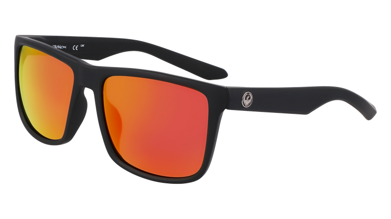 Dragon Meridien - Matte Black/Red Ion Polarised