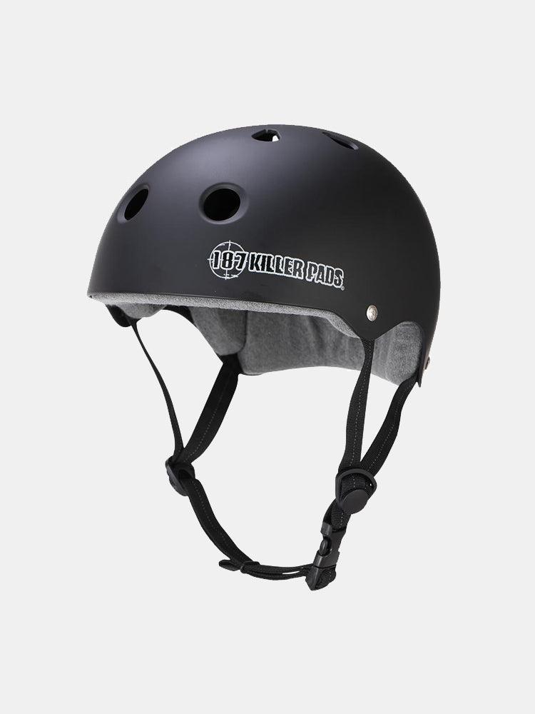 187 Killer Pro Skate Helmet w/ Sweat Saver Liner - Matte Black - Empire Skate NZ