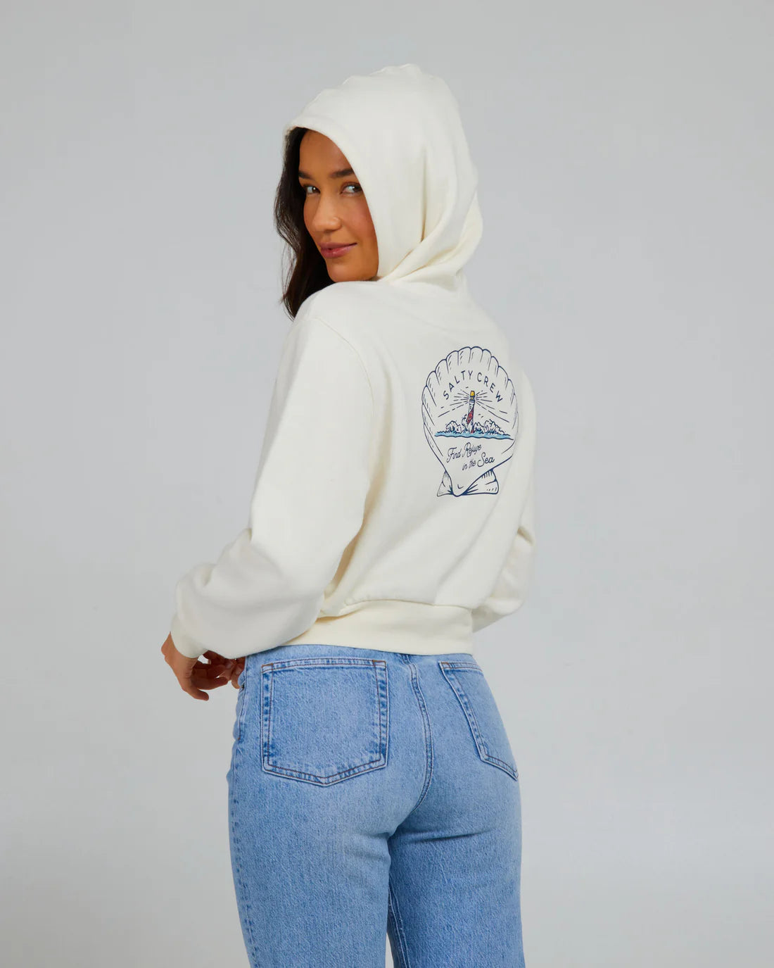Salty Crew Scallop Crop Hoody