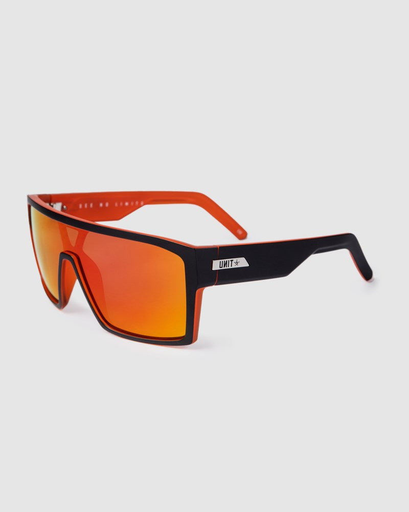 Unit Command Polarised Sunglasses - Matte Black / Orange
