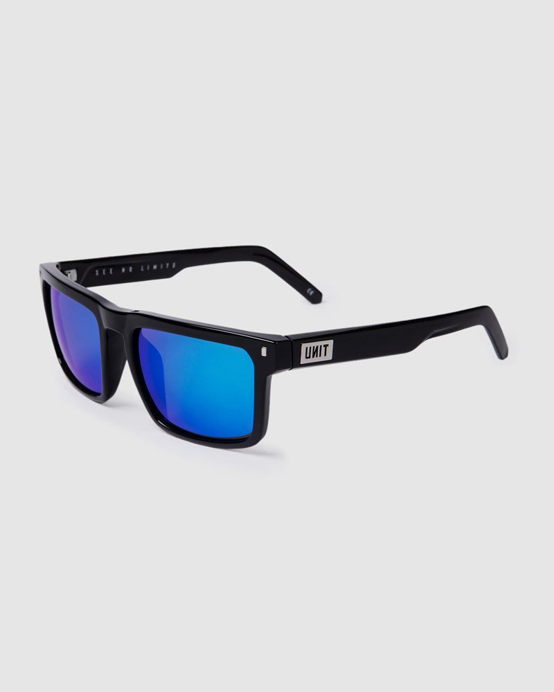 Unit Primer Polarised Sunglasses - Matte Black / Blue