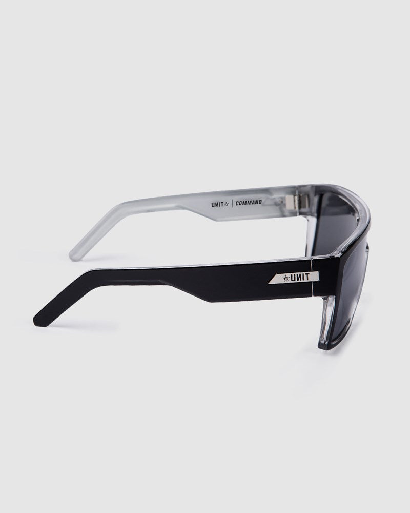 Unit Command Polarised Sunglasses - Black / Silver