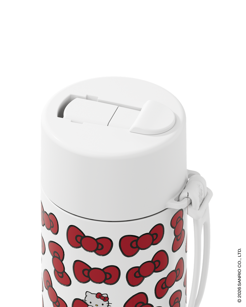 Frank Green Hello Kitty Bow Edition Ceramic Reusable Bottle with Flip Straw Lid 595ml (20oz)