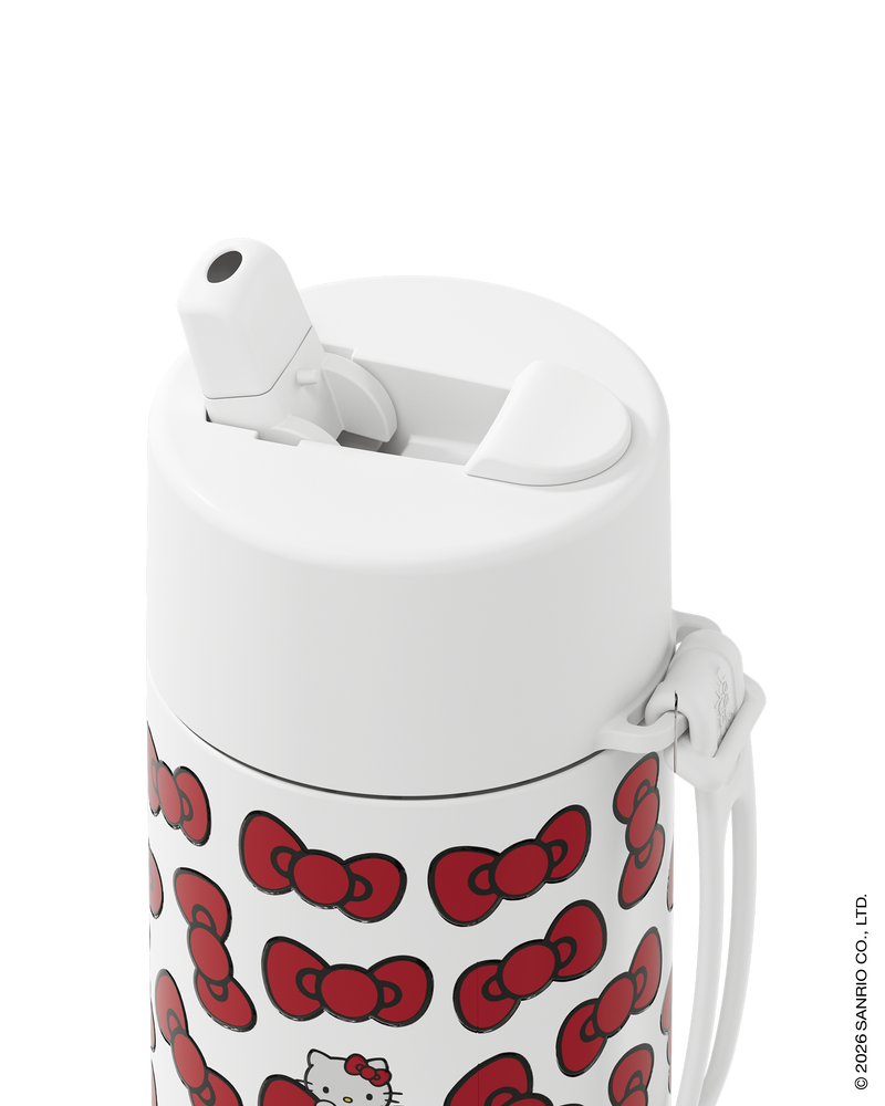 Frank Green Hello Kitty Bow Edition Ceramic Reusable Bottle with Flip Straw Lid 595ml (20oz)