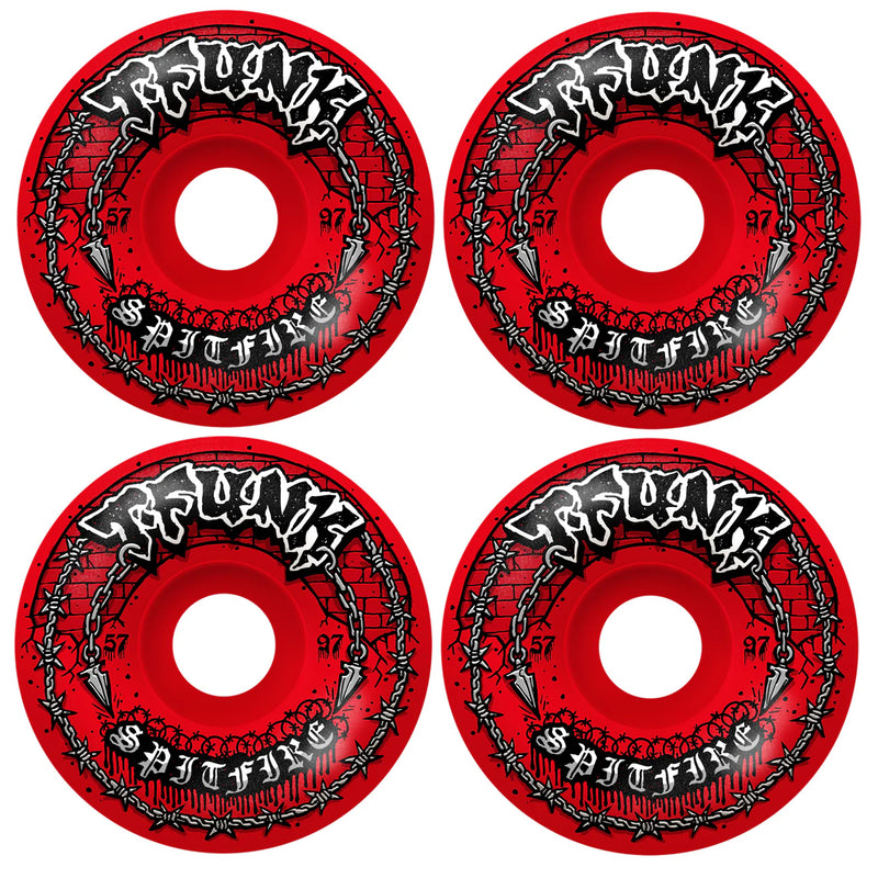Spitfire F497 T-Funk Raw Radial Full 57mm Wheels