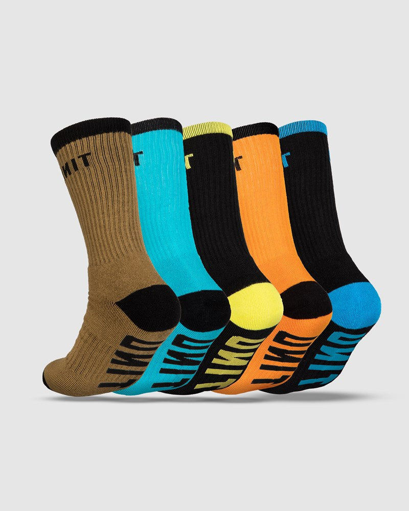 Unit React Bamboo Hi Lux Socks - 5 Pack