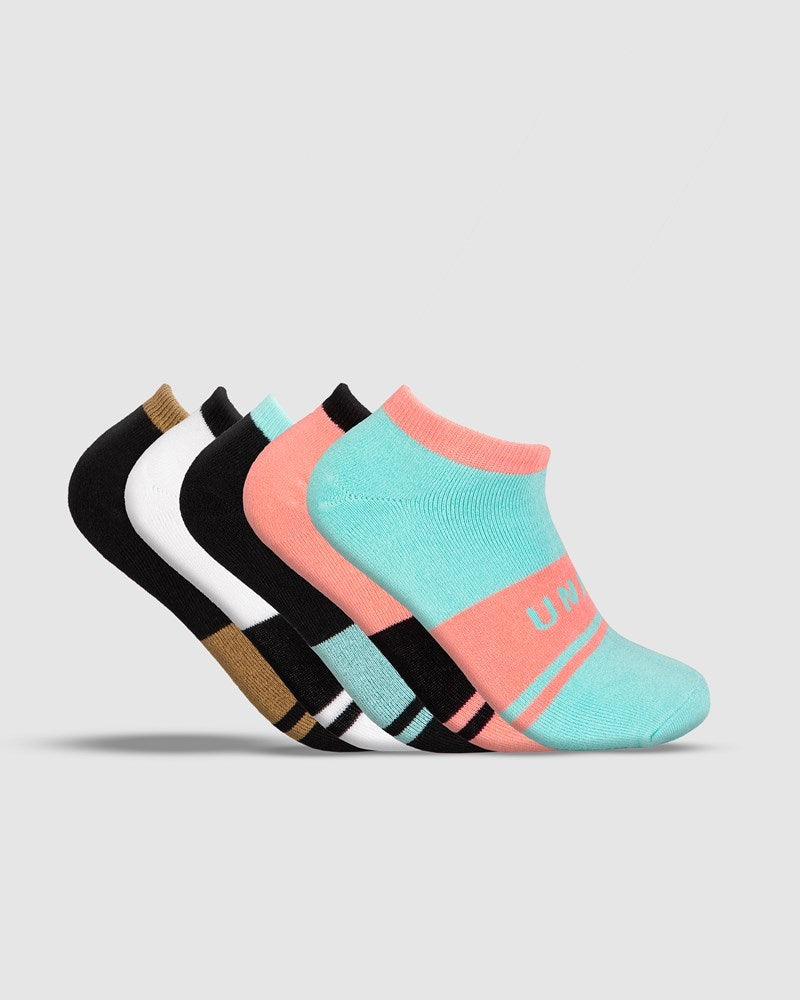 Unit Equip Ladies Bamboo No Show Socks - 5 Pack