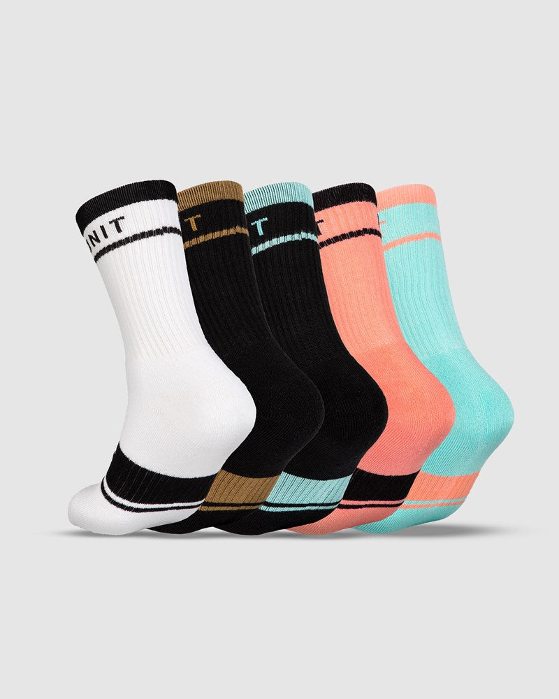 Unit Equip Ladies Bamboo Hi Lux Socks - 5 Pack
