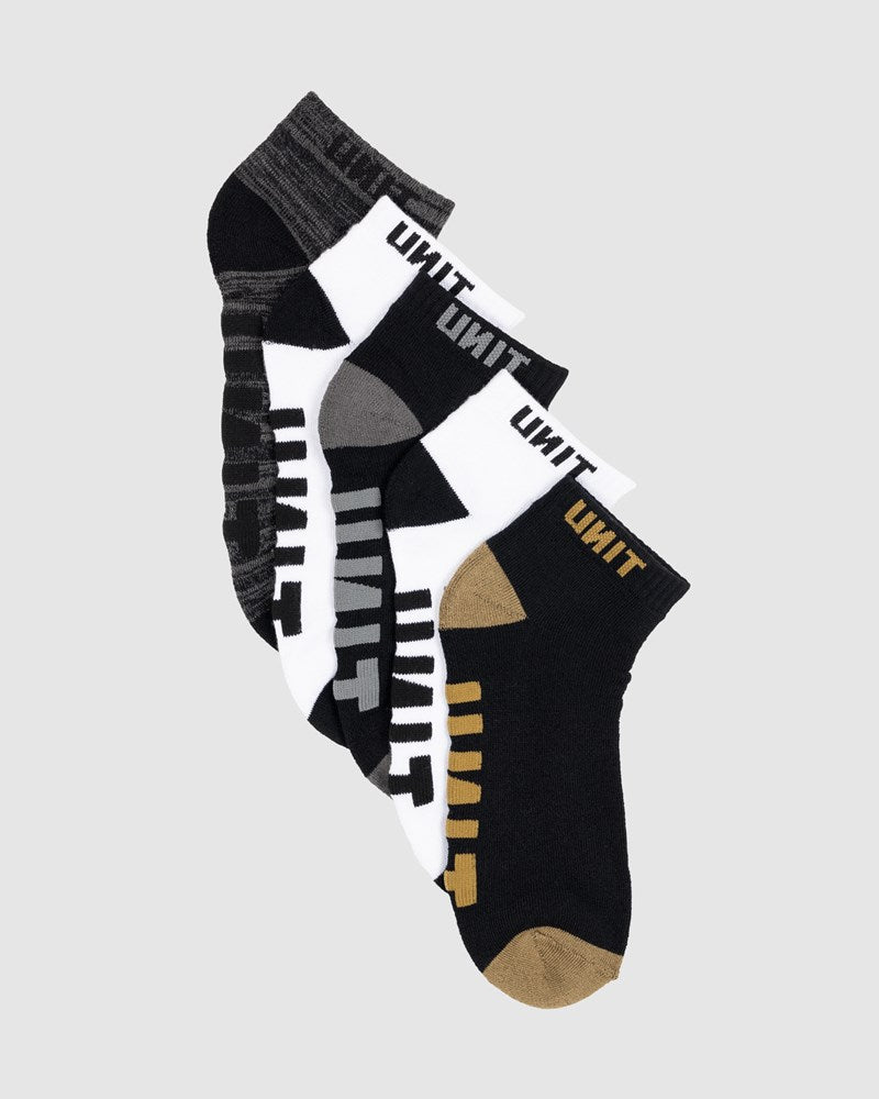 Unit Vital Bamboo Youth Lo-Lux 5 Pack Socks