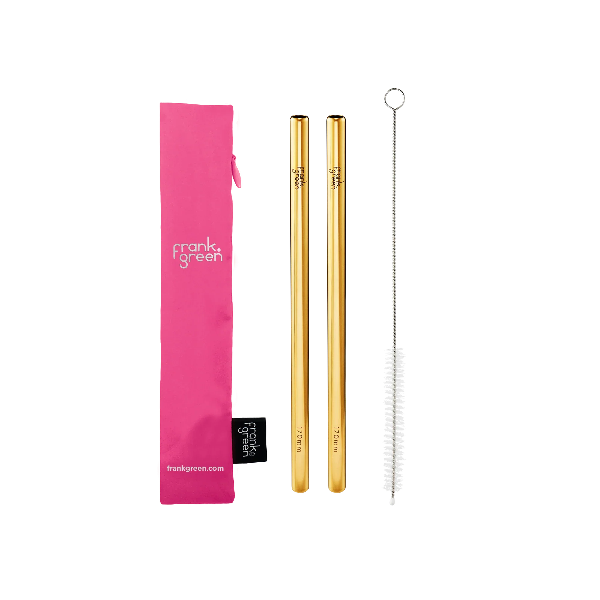 Frank Green Reusable 170mm Straw Pack - Neon Pink