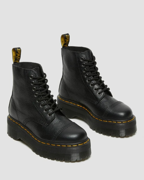 Dr. Martens Sinclair Platform Jungle Boot Milled Nappa Leather - Black Aunty Sally
