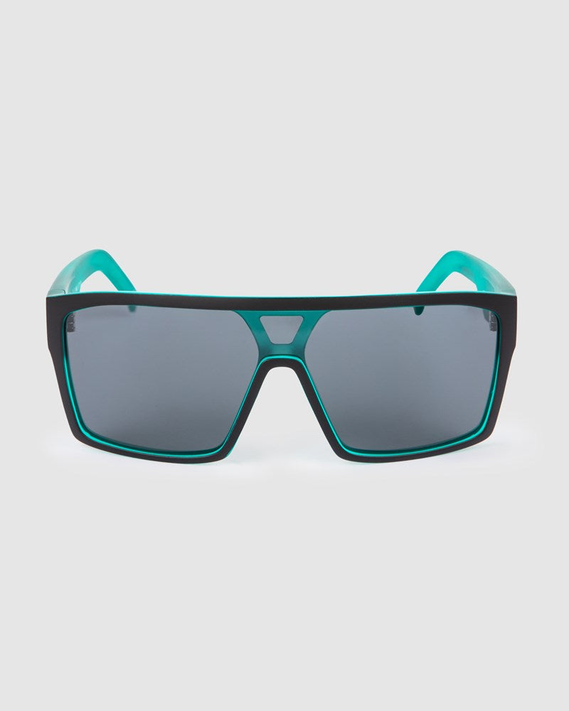 Unit Sunglasses Command - Matte Black Teal Polarised