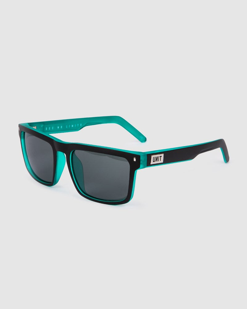 Unit Sunglasses Primer - Matte Black Teal Polarised