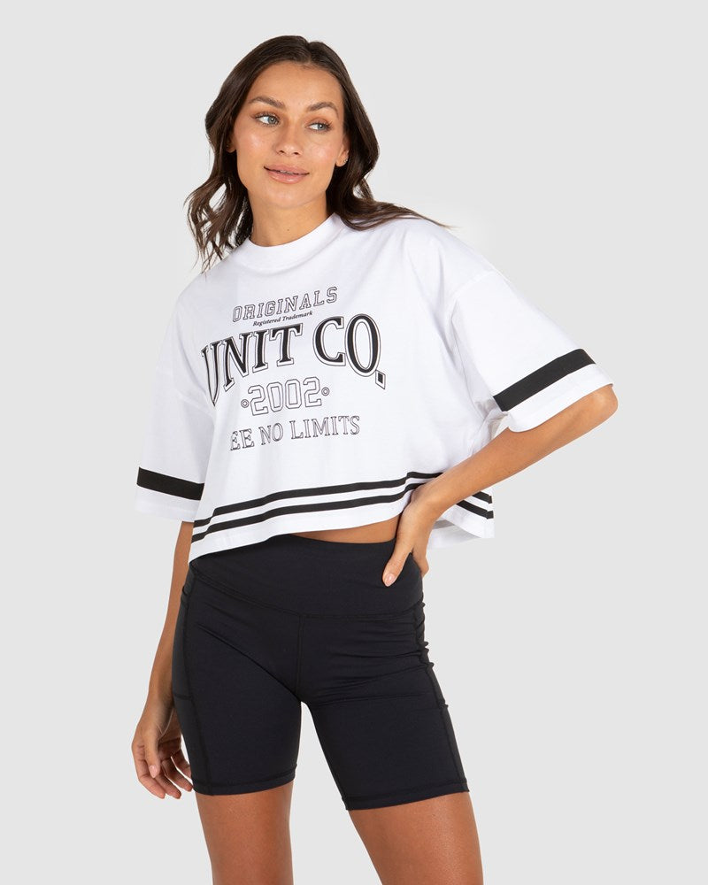 Unit Varsity Cropped Ladies Tee