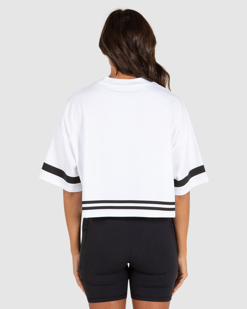 Unit Varsity Cropped Ladies Tee