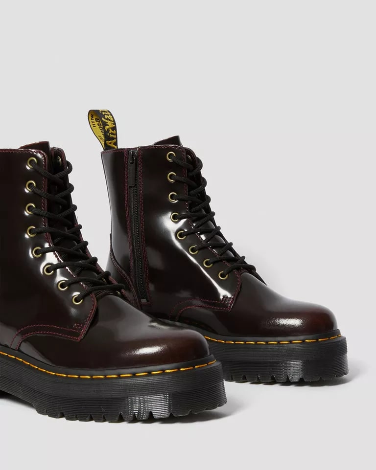 Dr. Martens Jadon 8 Eye Leather Boot - Cherry Red