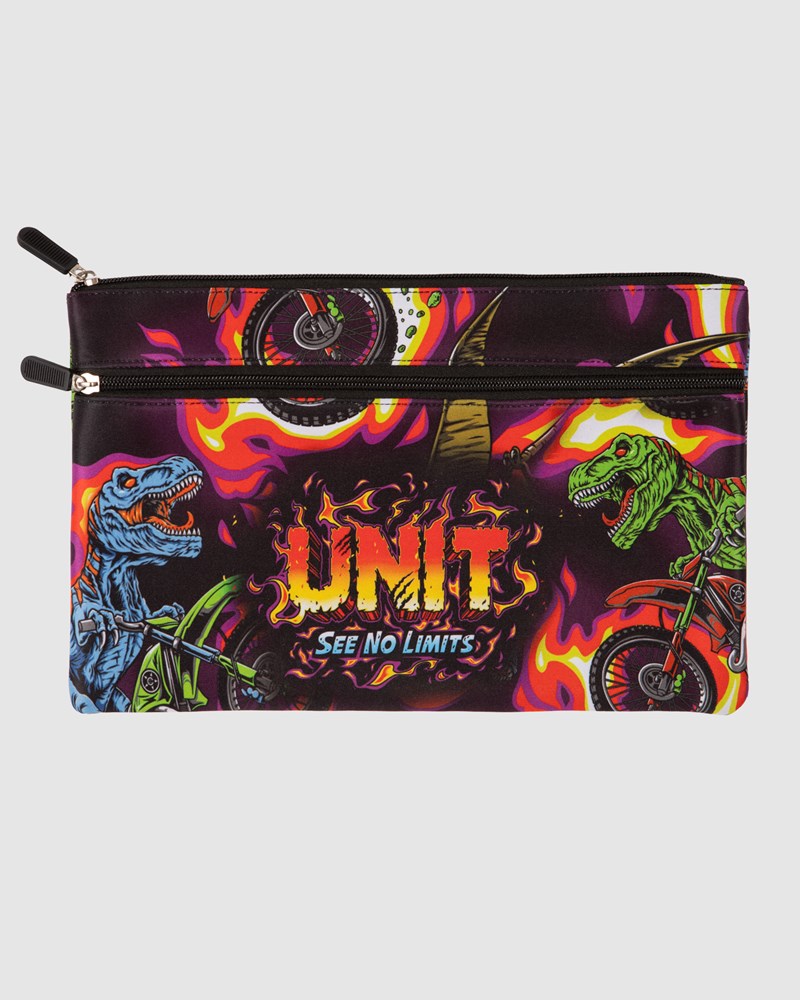 UNIT DOUBLE PENCIL CASE - FLAME REX