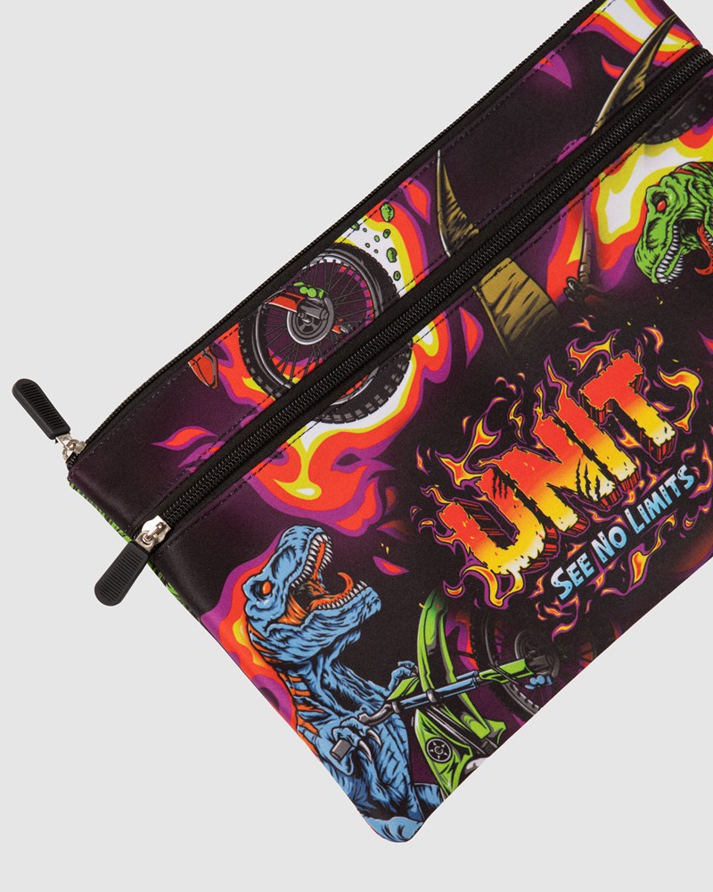 UNIT DOUBLE PENCIL CASE - FLAME REX