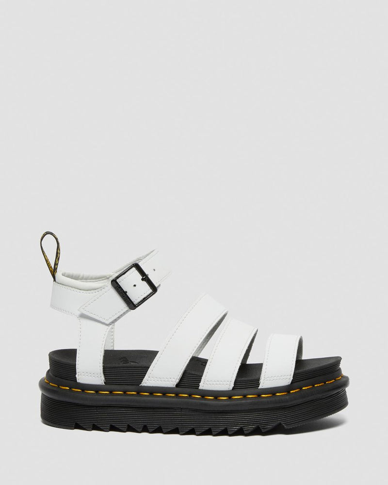 Dr Martens Blaire Leather Strap Sandals White Hydro