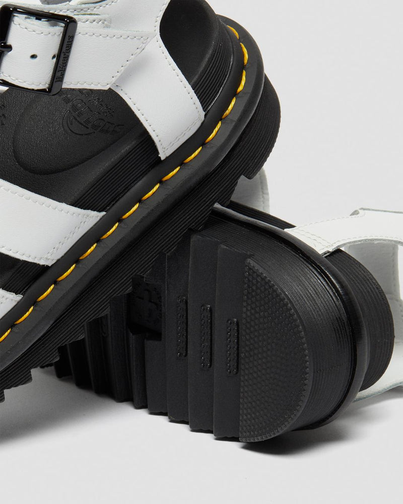 Dr Martens Blaire Leather Strap Sandals White Hydro