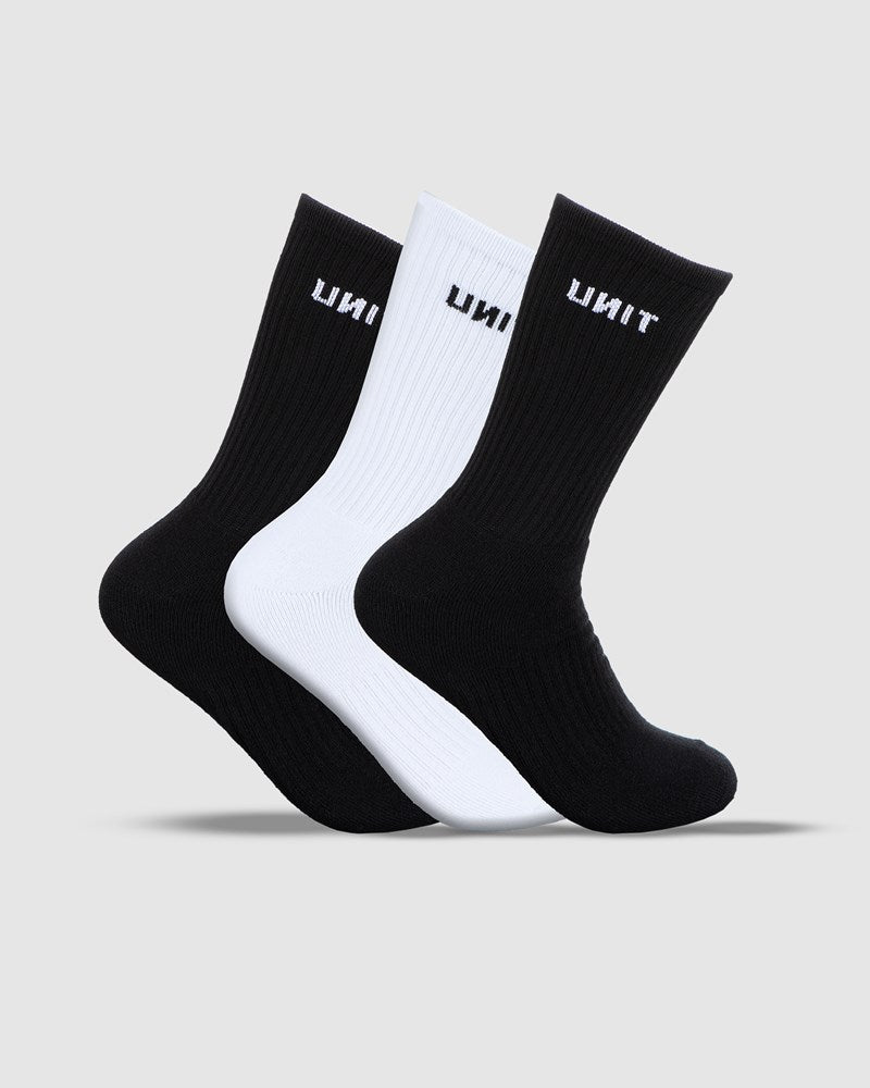 Unit Mens Cotton Crew Socks 3 Pack