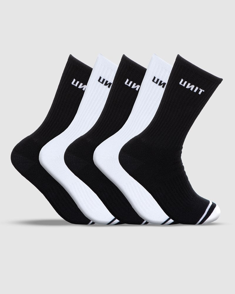 Unit Mens Bamboo Crew Socks 5 Pack
