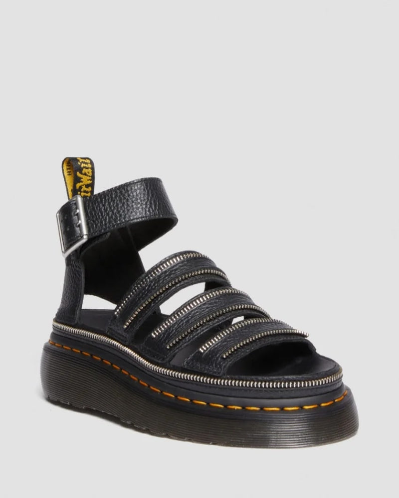 Dr Martens Clarissa II Quad 3 Strap Sandal Black Milled Nappa