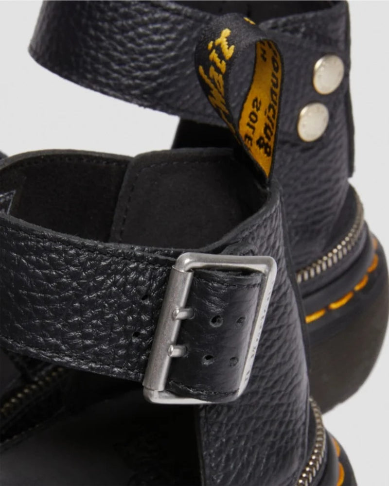 Dr Martens Clarissa II Quad 3 Strap Sandal Black Milled Nappa