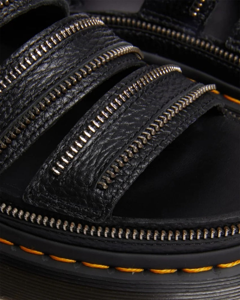 Dr Martens Clarissa II Quad 3 Strap Sandal Black Milled Nappa