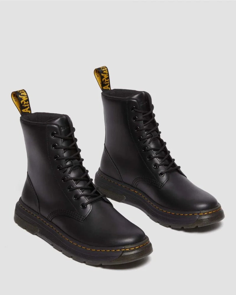 Dr Martens Crewson 8 Eye Boot - Black Classic Pull Up