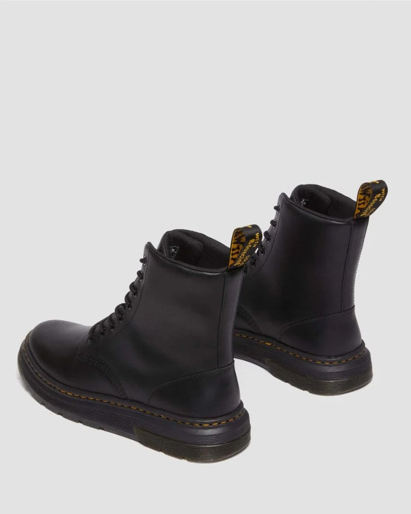 Dr Martens Crewson 8 Eye Boot - Black Classic Pull Up