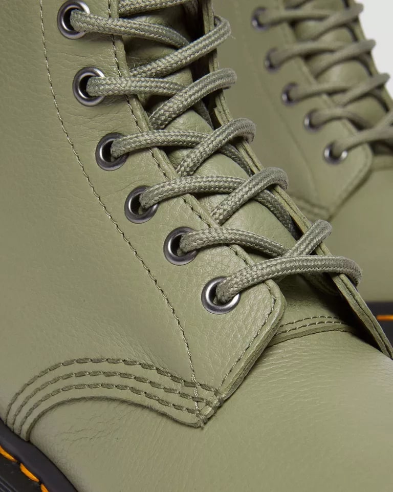 Dr Martens 1460 Women's Pascal Virginia Leather Boots Muted Olive
