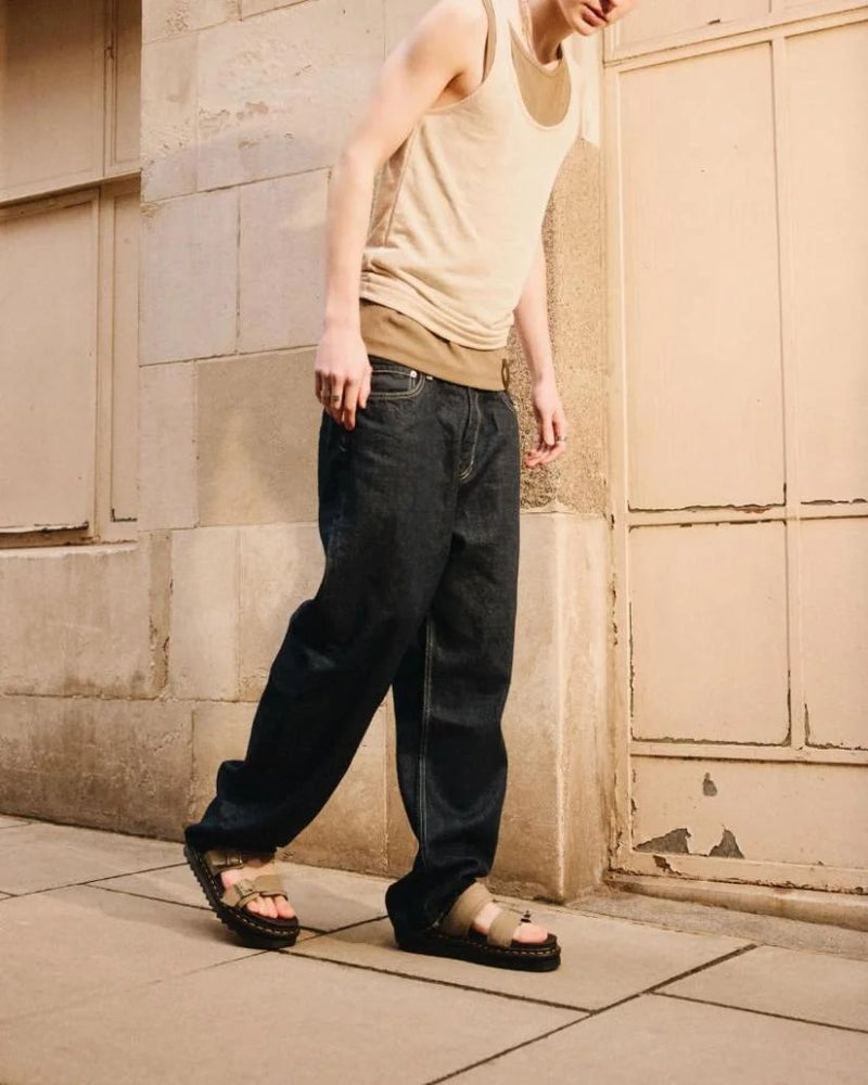 Dr Martens Myles Slide - Savannah Tan Tumbled Nubuck