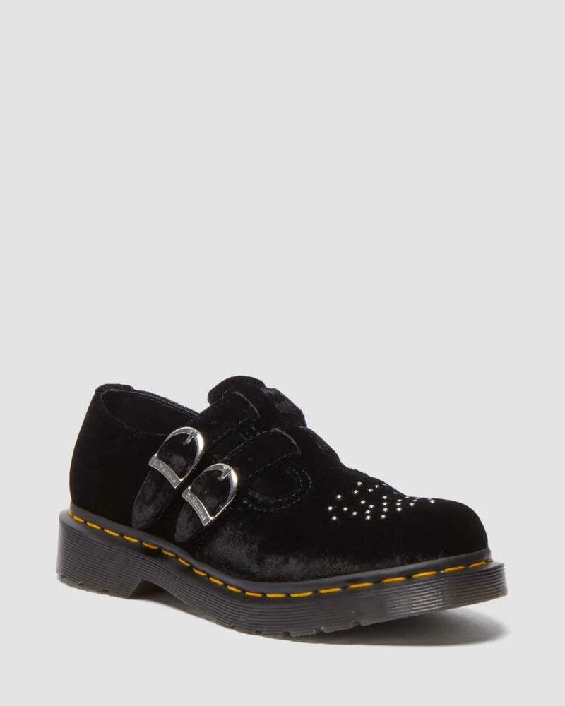 Dr. Martens 8065 Vegan Velvet Mary Jane Shoe - Black Velvet