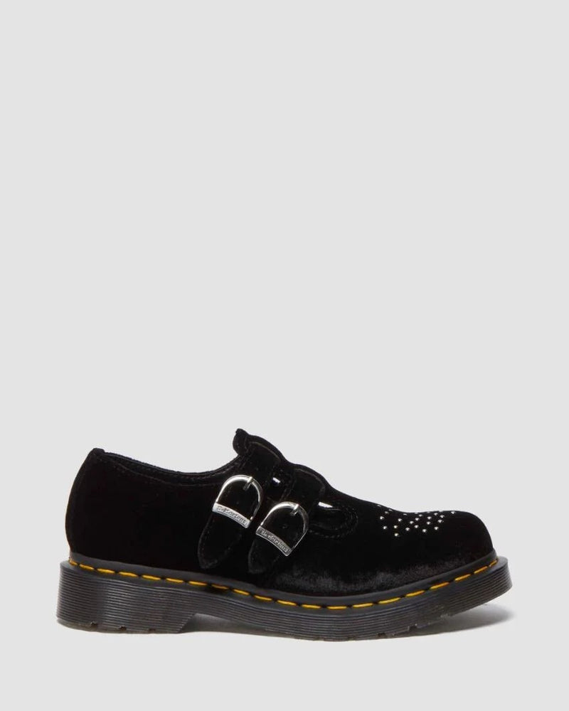 Dr. Martens 8065 Vegan Velvet Mary Jane Shoe - Black Velvet