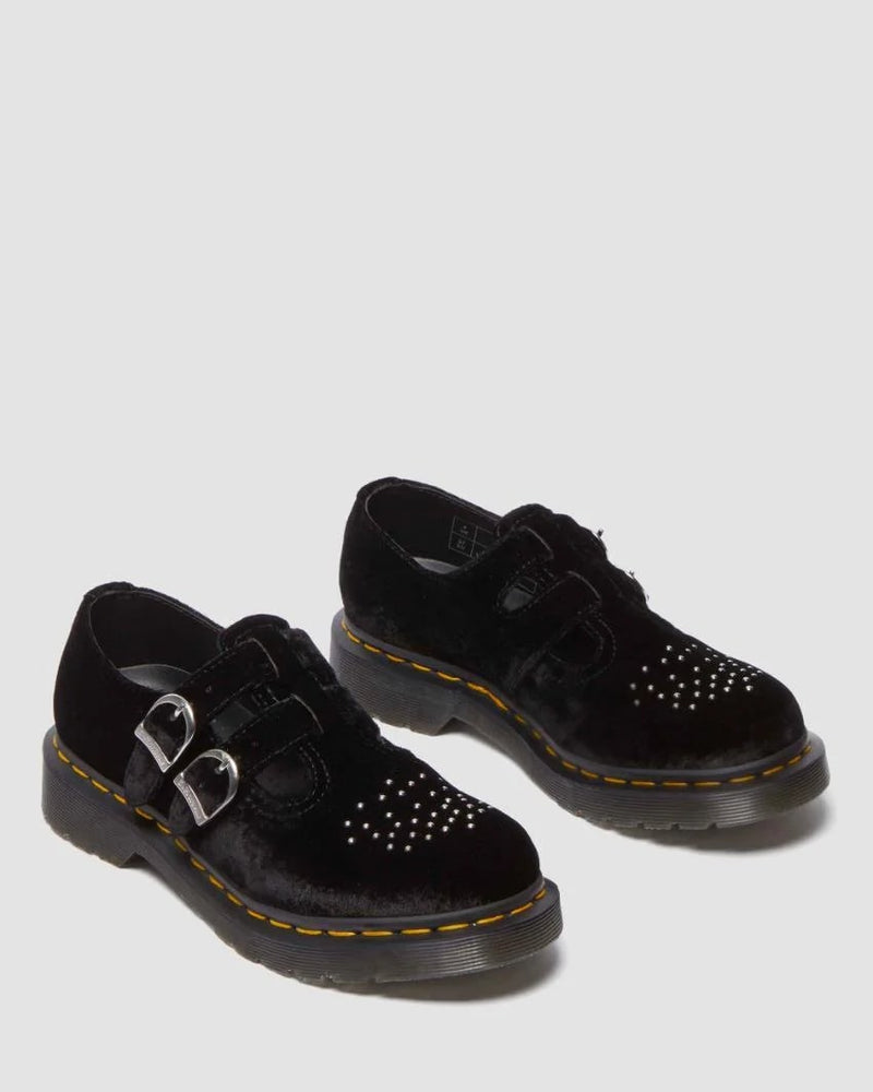 Dr. Martens 8065 Vegan Velvet Mary Jane Shoe - Black Velvet