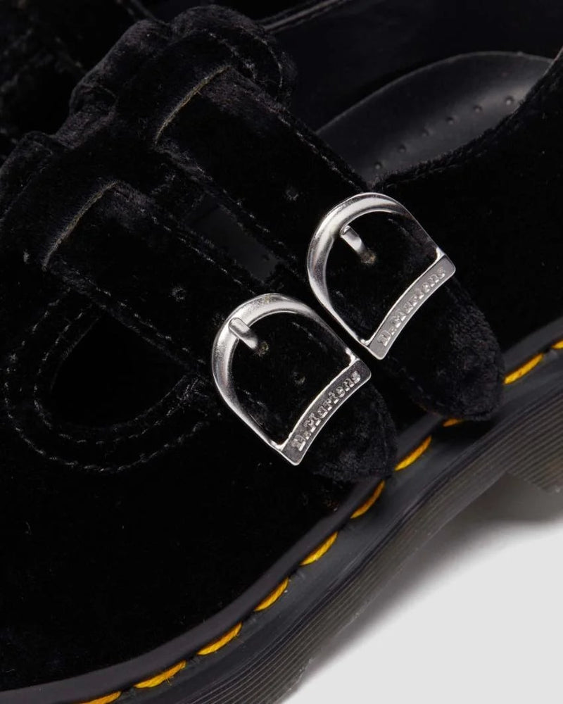 Dr. Martens 8065 Vegan Velvet Mary Jane Shoe - Black Velvet