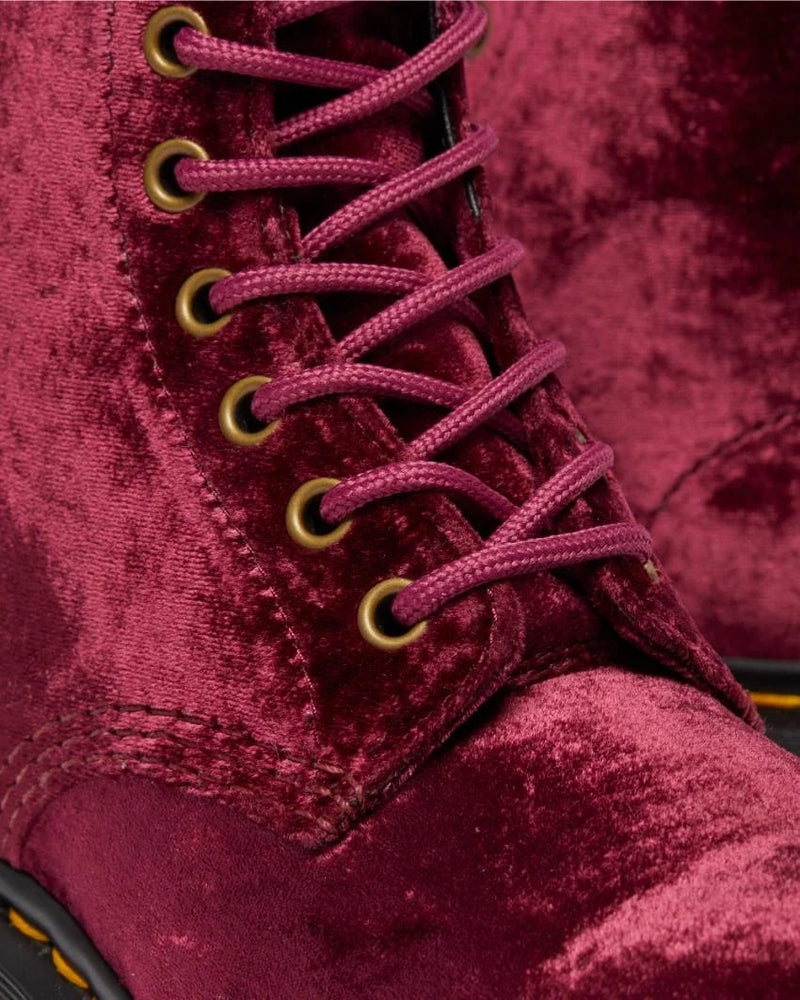 Dr. Martens 1460 Pascal Velvet Vegan Boot - Cherry Red Velvet