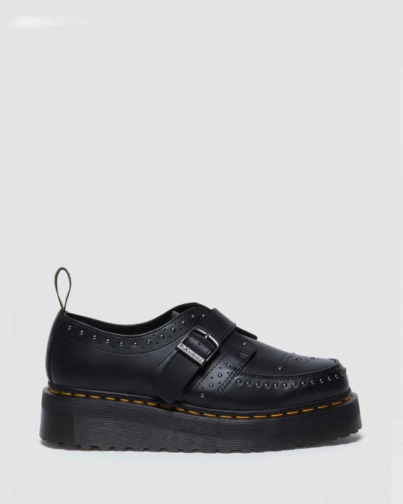 Dr. Martens Ramsey Quad Monk Creepers - Black Smooth
