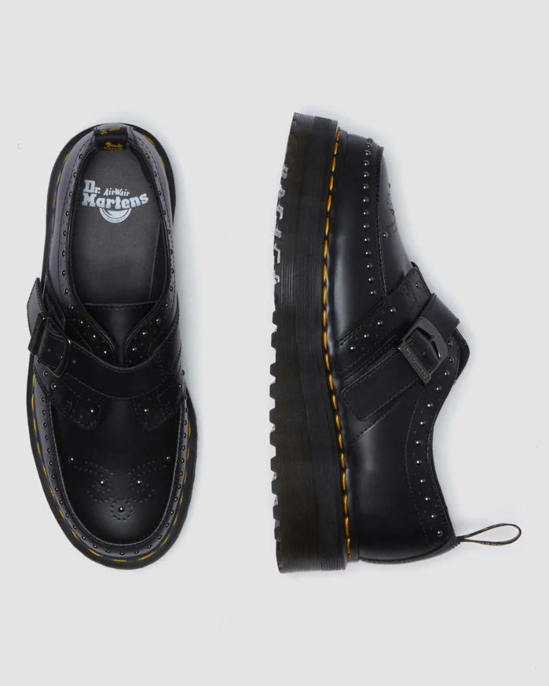 Dr. Martens Ramsey Quad Monk Creepers - Black Smooth