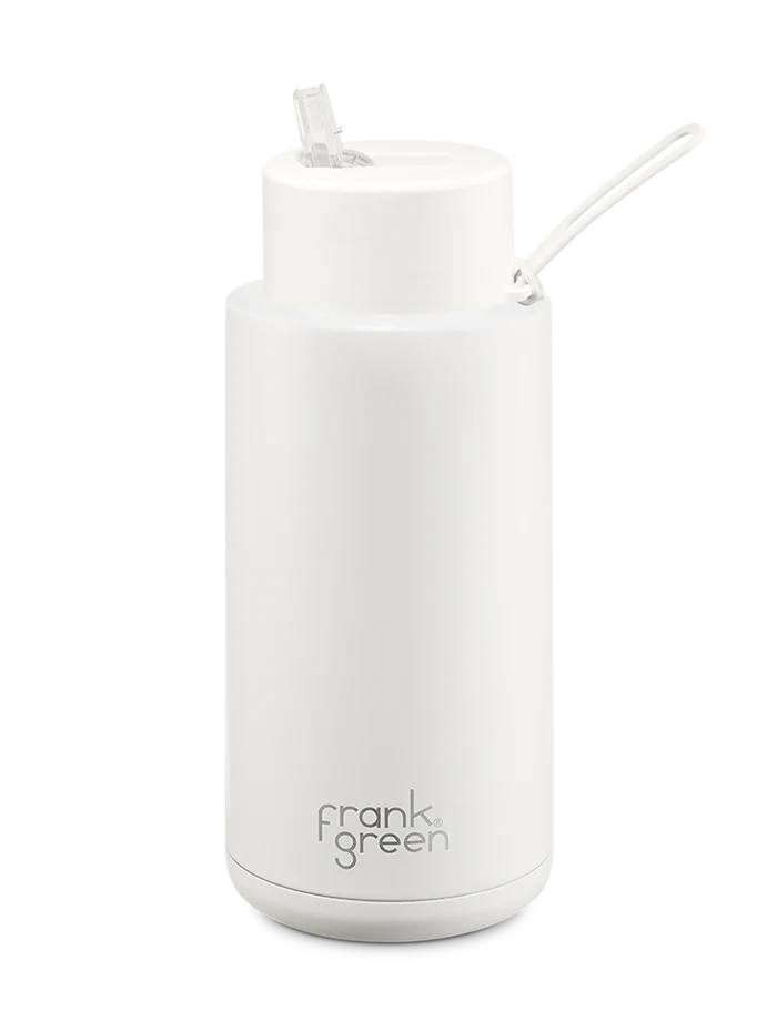 Frank Green Cloud Ceramic Reusable Bottle with Straw Lid 1,000ml (34oz)