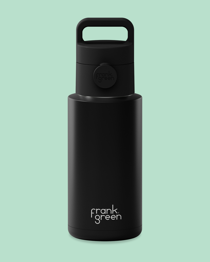 Frank Green Midnight Ceramic Reusable Bottle with Grip & Sip Lid 1000ml (34oz)