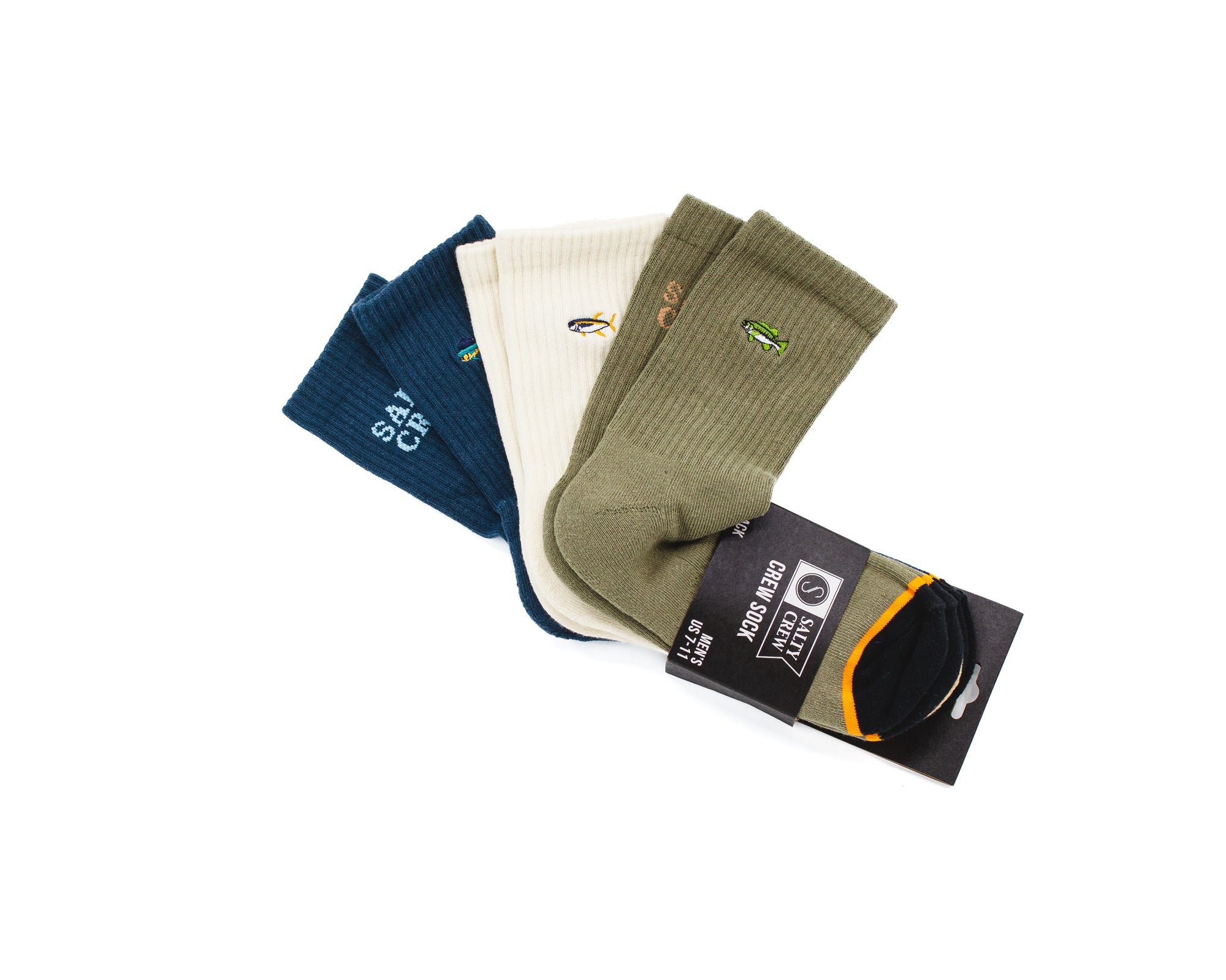 Salty Crew Fish Sticks Socks 3 Pack