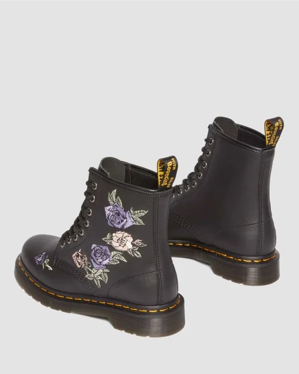 Dr. Martens 1460 Vonda 8 Eye Boot - Black Genix Nappa