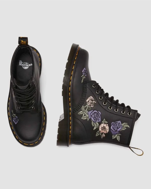 Dr. Martens 1460 Vonda 8 Eye Boot - Black Genix Nappa